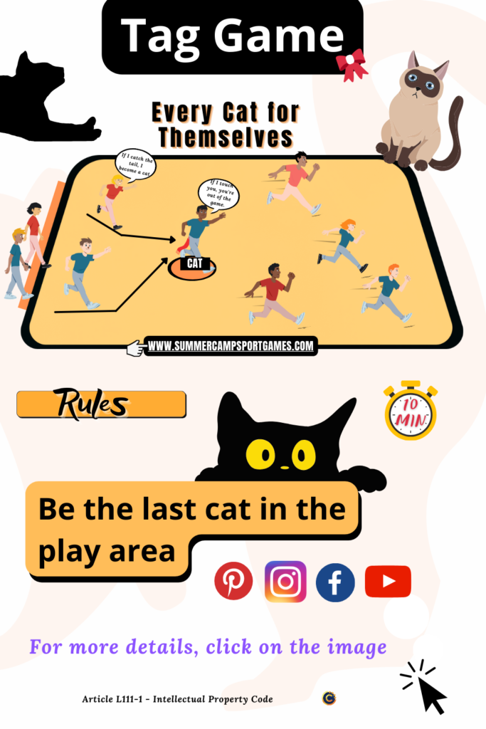 Rules for the "Every Cat for Themselves " Game - Children's Chase Sports Game